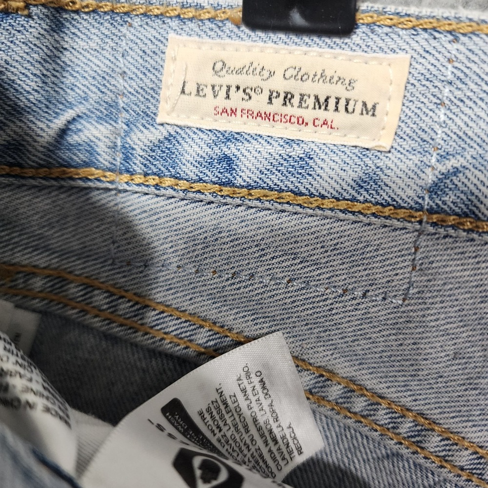 Levis Womens 501 90s Freehand Folk Jeans Colorblock Button Fly‎ 29x30 - Picture 7 of 9